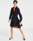 Фото #1 товара Women's Long-Sleeve Belted Shirtdress, Created for Macy's