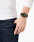 ფოტო #3 პროდუქტის Men's Faux-Leather Strap Watch 44mm Gift Set