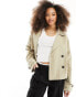 JJXX cropped trench coat in beige