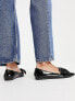 Фото #4 товара ASOS DESIGN Lake bow pointed ballet flats in black