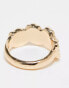 ASOS DESIGN ring with faux pearl detail in gold tone