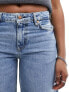 Фото #5 товара Superdry Raw hem wide leg flare jeans in sun beach blue