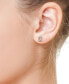 ფოტო #2 პროდუქტის EFFY® Morganite (1-7/8 ct. t.w.) & Diamond (1/4 ct. t.w.) Halo Stud Earrings in 14k Rose Gold