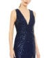 ფოტო #5 პროდუქტის Women's Ieena V-Neck Sequin Wrap Waist Gown