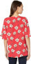 Фото #3 товара Bobeau 166726 Womens Poppy Floral Elbow Sleeve Blouse Red/Ivory Size Medium