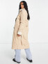 Фото #2 товара Vila Petite double breasted belted trench coat in beige