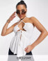 Фото #1 товара ASYOU halter flute hem cami top in white