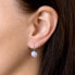 Фото #2 товара Glittering jewelry set with Preciosa crystals 39160.1 & light rose s.opal (earrings, chain, pendant)