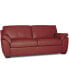 Фото #1 товара Lothan 79" Leather Apartment Sofa with 2 Cushions, Created for Macy's