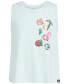 Футболка для девочек Adidas Big Girls Sleeveless Cotton Logo Graphic T-Shirt Голубой, S (8) - фото #6