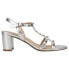 Фото #1 товара VANELi Midge Metallic Studded Wedding Block Heels Womens Silver Dress Sandals 3