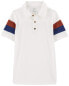 Фото #12 товара Kid 2-Piece Striped Polo Shirt & Pull-On All Terrain Shorts Set 6