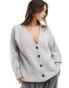 Фото #1 товара Cotton On oversized cardigan in grey marle