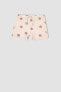 Kız Çocuk Regular Fit Ayıcık Baskılı Pamuklu Kısa Kollu Şort Pijama Takım