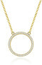 Gold-plated necklace with round pendant AGS1224 / 47-GOLD