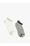 Фото #10 товара 2'li Patik Çorap Seti Şerit Detaylı Dokulu