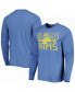 ფოტო #1 პროდუქტის Men's Royal Los Angeles Rams Brand Wide Out Franklin Long Sleeve T-shirt