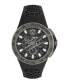 ფოტო #1 პროდუქტის Men's Thunderstorm Chrono Black Silicone Strap Watch 43mm