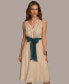 Фото #5 товара Women's Belted A-Line Dress