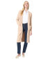 ფოტო #1 პროდუქტის Women's Ribbed Long-Sleeve Open-Front Cardigan Sweater