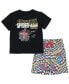 Boys Avengers Captain America Iron Man Hulk Thor Black Widow Hawkeye T-Shirt and Shorts Outfit Set to