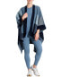 Nic + Zoe Cozy Reversible Jacquard Poncho Women's 1Sz