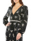 ფოტო #4 პროდუქტის Women's Embellished Wrap Over Bishop Sleeve Gown