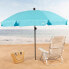 AKTIVE Ø200cm UV30 beach umbrella with inclinable mast