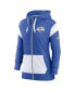 ფოტო #3 პროდუქტის Women's Royal/White Los Angeles Rams Monaco Lightweight Full-Zip Hoodie