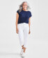 Фото #1 товара Petite High-Rise Cuffed Capri Jeans, Created for Macy's