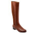 Trotters Misty Wide T2261-215 Womens Brown Narrow Leather Knee High Boots