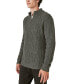 Фото #3 товара Men's Tweed Mock Neck Half-Zip Sweater