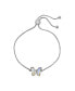 ფოტო #1 პროდუქტის Women's Crystal Butterfly Bolo Adjustable Bracelet