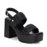 Фото #1 товара Women's Braided Strap Heeled Sandals, Black