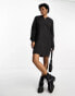 Фото #2 товара Brave Soul miles quarter zip jumper dress in charcoal