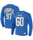 Фото #2 товара Men's NFL X Staple Blue Los Angeles Chargers Core Long Sleeve Jersey Style T-shirt