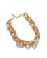 Women's Gold Metallic Chain-link Necklace