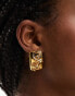 Фото #1 товара 8 Other Reasons 18k gold plated swirl pattern large stud earrings