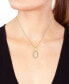ფოტო #2 პროდუქტის EFFY® Diamond Interlocking Oval Loop 18" Pendant Necklace (1/2 ct. t.w.) in 14k Gold