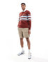 Фото #4 товара Levi's logo union chest stripe rugby polo in brown