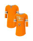 Фото #1 товара Toddler Girls Heathered Tennessee Orange Tennessee Volunteers Poppin Sleeve Stripe Dress