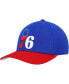 ფოტო #1 პროდუქტის Men's Royal, Red Philadelphia 76ers MVP Team Two-Tone 2.0 Stretch-Snapback Hat