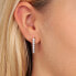 Minimalist earrings with clear zircons Scintille SAQF27