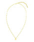 Фото #2 товара ADORNIA tarnish Resistant 14K Gold-Plated Mini Initial Paperclip Chain Necklace
