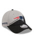 Фото #2 товара Men's Gray, Black New England Patriots 2023 Sideline 9FORTY Adjustable Hat