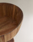 Acacia wood fruit bowl with stand