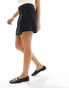 Фото #4 товара Pieces wrap front mini skirt in black