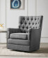 Mathis 29.5" Fabric Wide Swivel Glider Chair