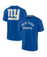 Men's and Women's Royal New York Giants Super Soft Short Sleeve T-shirt