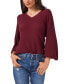 Фото #1 товара Women's Rib-Knit Bubble Sleeve Long Sleeve Sweater